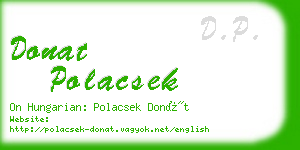 donat polacsek business card